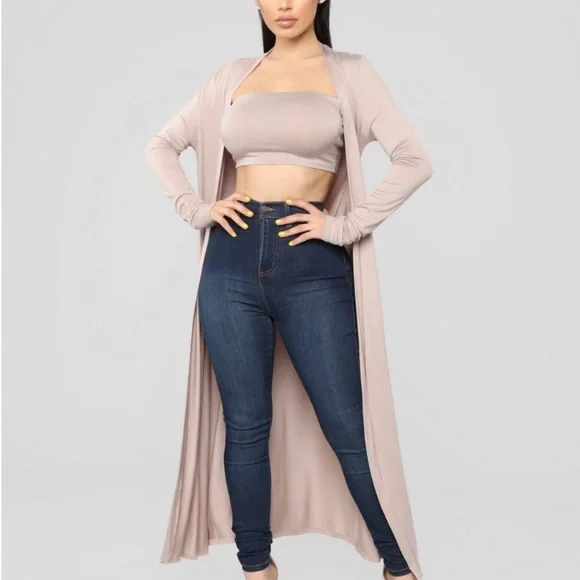 Fashion Nova Longline Duster Cardigan - Picture 2 of 3